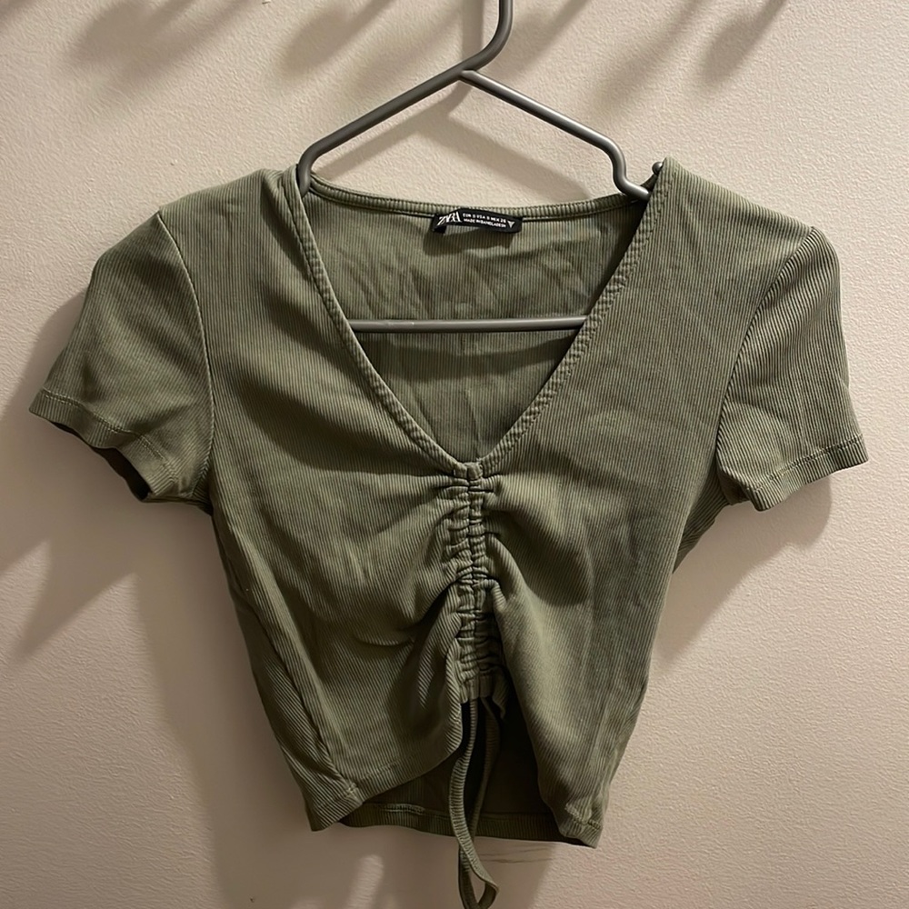Cute green crop top